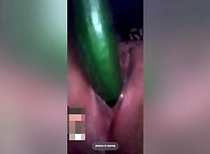 Amazing Sexy Babe Masturbate With Cucumber For Intense Orgasm